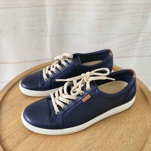 Ecco Navy and Cream Women's Sneakers